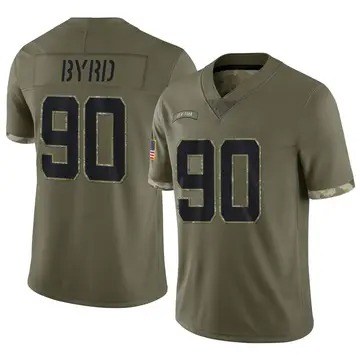 Nike Dennis Byrd Youth Limited New York Jets Olive 2022 Salute To Service Jersey