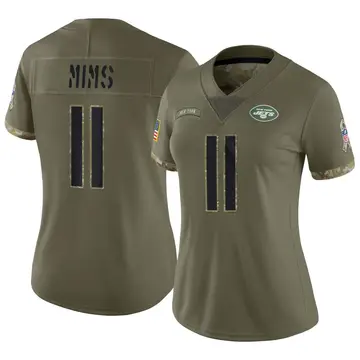 Nike Denzel Mims Women's Limited New York Jets Olive 2022 Salute To Service Jersey