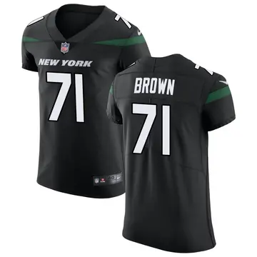 Nike Duane Brown Men's Elite New York Jets Black Stealth Vapor Untouchable Jersey