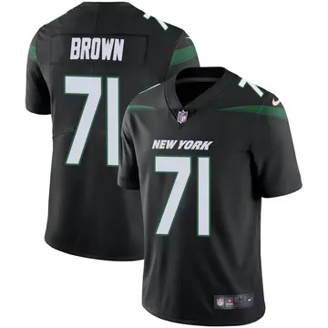 Nike Duane Brown Men's Limited New York Jets Black Stealth Vapor Jersey
