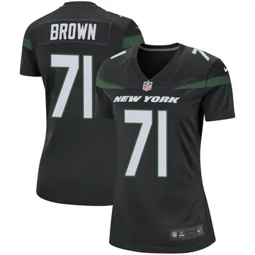 Nike Duane Brown Women's Game New York Jets Black Stealth Jersey