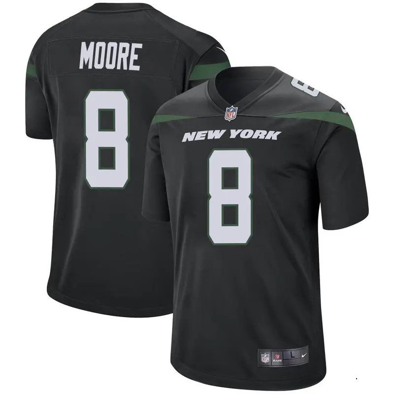 Nike Elijah Moore Youth Game New York Jets Black Stealth Jersey