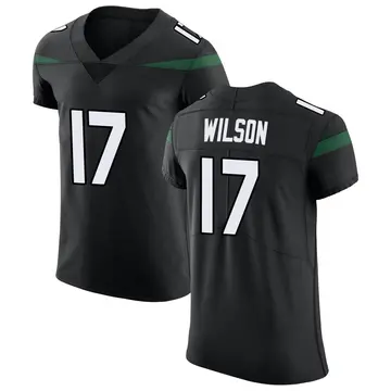 Nike Garrett Wilson Men's Elite New York Jets Black Stealth Vapor Untouchable Jersey