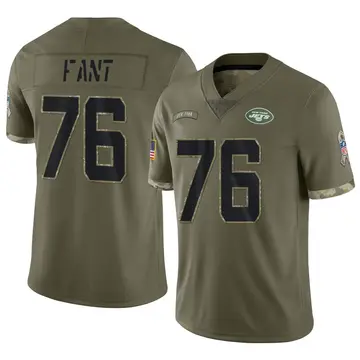 Nike George Fant Youth Limited New York Jets Olive 2022 Salute To Service Jersey