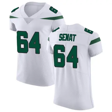 Nike Greg Senat Men's Elite New York Jets White Spotlight Vapor Untouchable Jersey