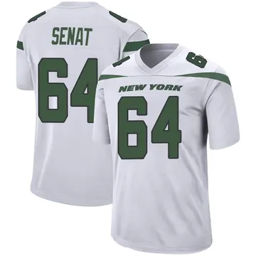 Nike Greg Senat Men's Game New York Jets White Spotlight Jersey