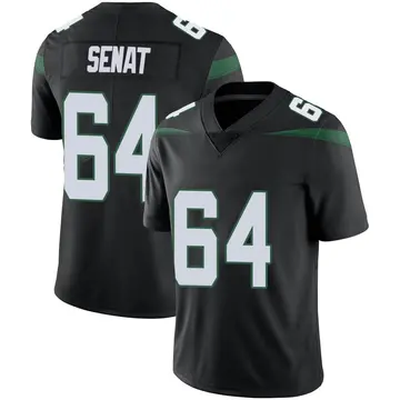 Nike Greg Senat Men's Limited New York Jets Black Stealth Vapor Jersey