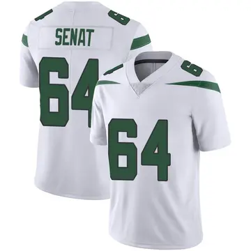 Nike Greg Senat Men's Limited New York Jets White Spotlight Vapor Jersey