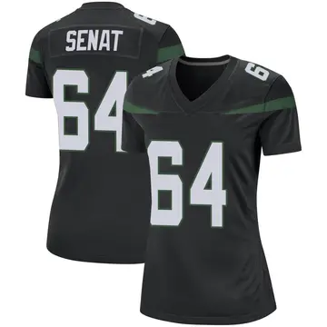 Nike Greg Senat Women's Game New York Jets Black Stealth Jersey