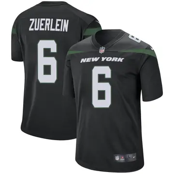 Nike Greg Zuerlein Youth Game New York Jets Black Stealth Jersey