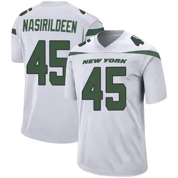 Nike Hamsah Nasirildeen Men's Game New York Jets White Spotlight Jersey