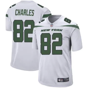 Nike Irvin Charles Men's Game New York Jets White Spotlight Jersey
