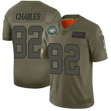 Nike Irvin Charles Men's Limited New York Jets Camo 2019 Salute to Service Jersey