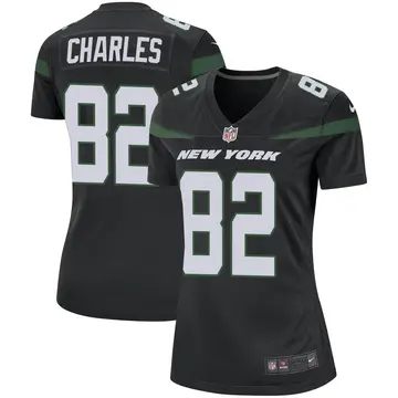 Nike Irvin Charles Women's Game New York Jets Black Stealth Jersey