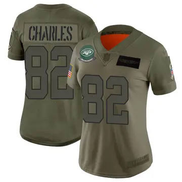 Nike Irvin Charles Women's Limited New York Jets Camo 2019 Salute to Service Jersey