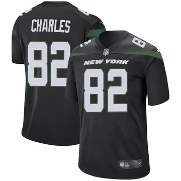Nike Irvin Charles Youth Game New York Jets Black Stealth Jersey