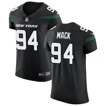Nike Isaiah Mack Men's Elite New York Jets Black Stealth Vapor Untouchable Jersey
