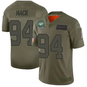 Nike Isaiah Mack Men's Limited New York Jets Camo 2019 Salute to Service Jersey