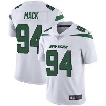 Nike Isaiah Mack Men's Limited New York Jets White Spotlight Vapor Jersey