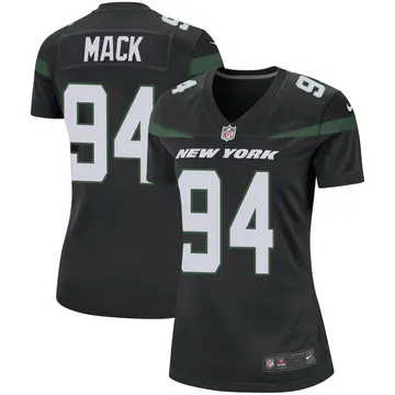 Nike Isaiah Mack Women's Game New York Jets Black Stealth Jersey