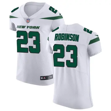 Nike James Robinson Men's Elite New York Jets White Spotlight Vapor Untouchable Jersey