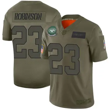 Nike James Robinson Men's Limited New York Jets Camo 2019 Salute to Service Jersey