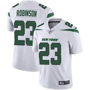Nike James Robinson Men's Limited New York Jets White Spotlight Vapor Jersey