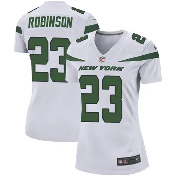 Nike James Robinson Women's Game New York Jets White Spotlight Jersey