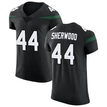 Nike Jamien Sherwood Men's Elite New York Jets Black Stealth Vapor Untouchable Jersey