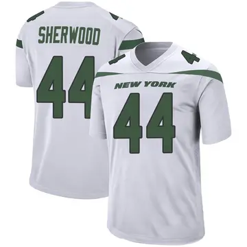 Nike Jamien Sherwood Men's Game New York Jets White Spotlight Jersey