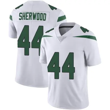 Nike Jamien Sherwood Men's Limited New York Jets White Spotlight Vapor Jersey