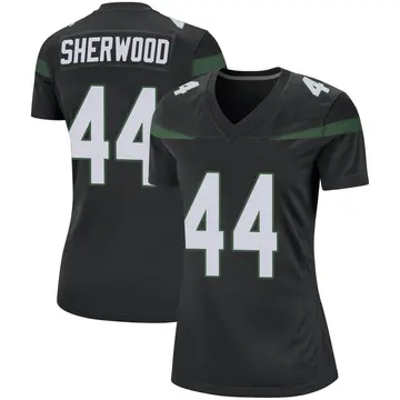 Nike Jamien Sherwood Women's Game New York Jets Black Stealth Jersey