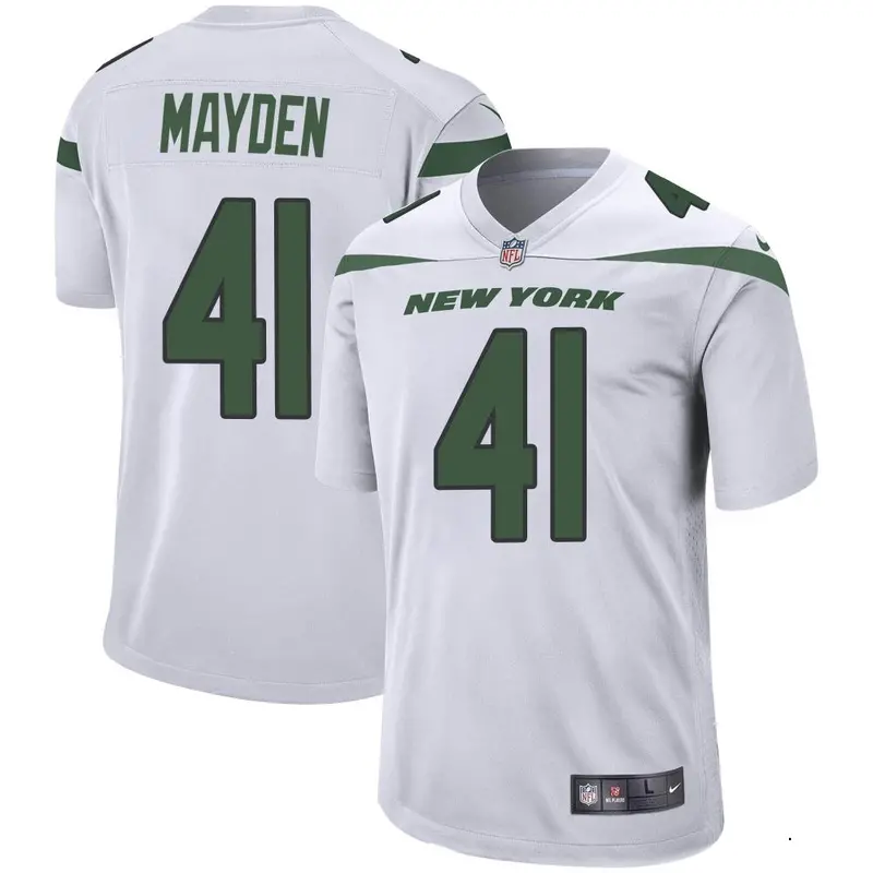 Nike Jared Mayden Men's Game New York Jets White Spotlight Jersey
