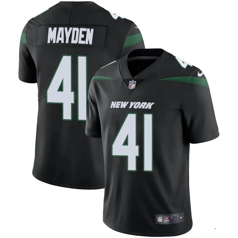 Nike Jared Mayden Men's Limited New York Jets Black Stealth Vapor Jersey