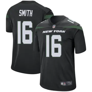 Nike Jeff Smith Men's Game New York Jets Black Stealth Jersey