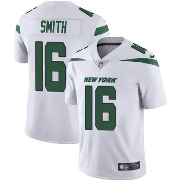 Nike Jeff Smith Men's Limited New York Jets White Spotlight Vapor Jersey