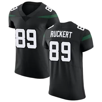 Nike Jeremy Ruckert Men's Elite New York Jets Black Stealth Vapor Untouchable Jersey