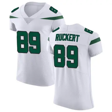Nike Jeremy Ruckert Men's Elite New York Jets White Spotlight Vapor Untouchable Jersey