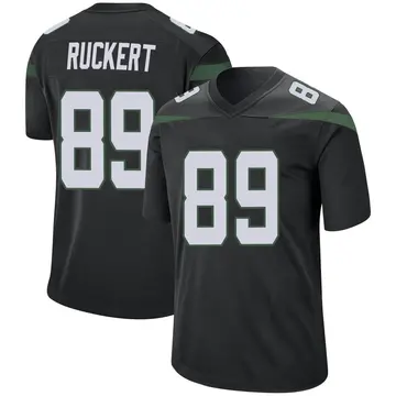 Nike Jeremy Ruckert Men's Game New York Jets Black Stealth Jersey
