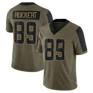 Nike Jeremy Ruckert Men's Limited New York Jets Olive 2021 Salute To Service Jersey