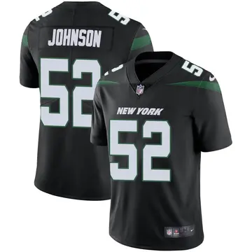 Nike Jermaine Johnson Men's Limited New York Jets Black Stealth Vapor Jersey