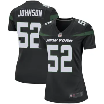 Nike Jermaine Johnson Women's Game New York Jets Black Stealth Jersey
