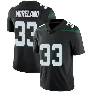 Nike Jimmy Moreland Men's Limited New York Jets Black Stealth Vapor Jersey