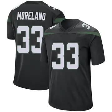 Nike Jimmy Moreland Youth Game New York Jets Black Stealth Jersey
