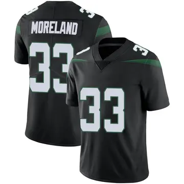 Nike Jimmy Moreland Youth Limited New York Jets Black Stealth Vapor Jersey