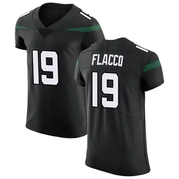Nike Joe Flacco Men's Elite New York Jets Black Stealth Vapor Untouchable Jersey