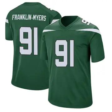 Nike John Franklin-Myers Men's Game New York Jets Green Gotham Jersey