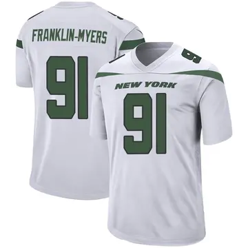 Nike John Franklin-Myers Men's Game New York Jets White Spotlight Jersey