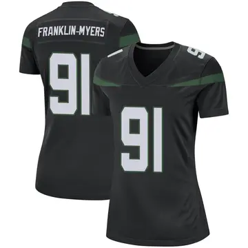 Nike John Franklin-Myers Women's Game New York Jets Black Stealth Jersey