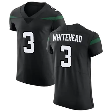 Nike Jordan Whitehead Men's Elite New York Jets Black Stealth Vapor Untouchable Jersey